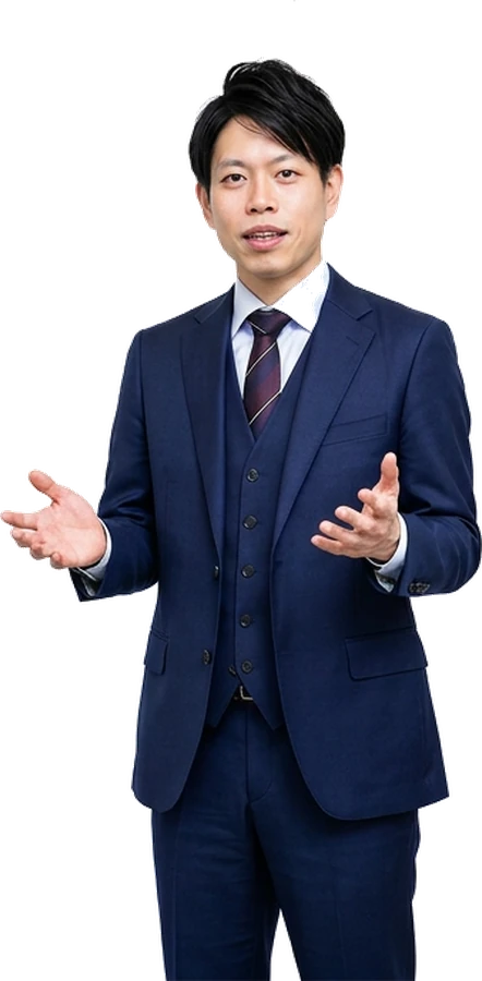 手を開いて説明する税理士